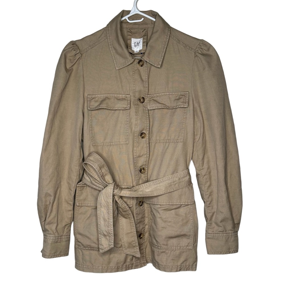GAP Women’s Linen Cotton Utility Safari Jacket Medium